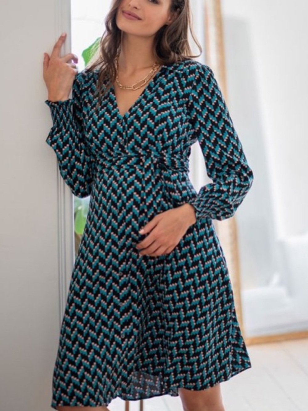 Seraphine Maternity Breast Feeding Shirt Dress